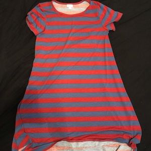 Lularoe Red and Blue Striped Carly